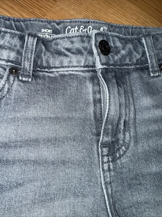 Cat & Jack Girls Gray Cutoff Adjustable Waist Shorts NWT Size Large 10/12…241 - Picture 8 of 8